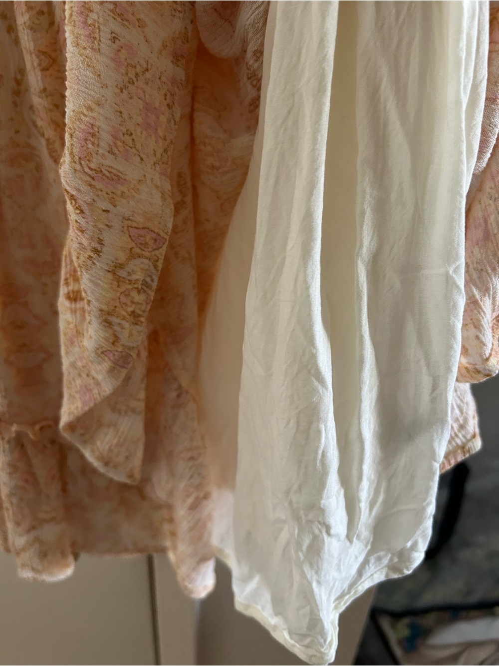 Z Supply Peach and Pink Floral Button-Front Sundress - Picture 5 of 9